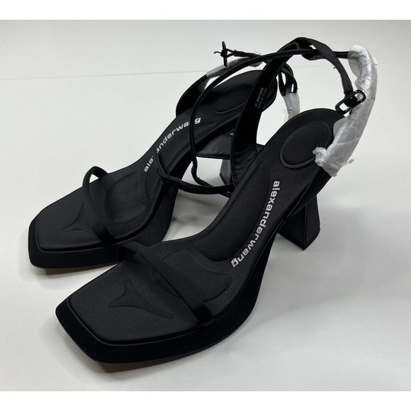 NEW Alexander Wang Shannan Black High Heels Size 37/6.5 - Picture 1 of 10
